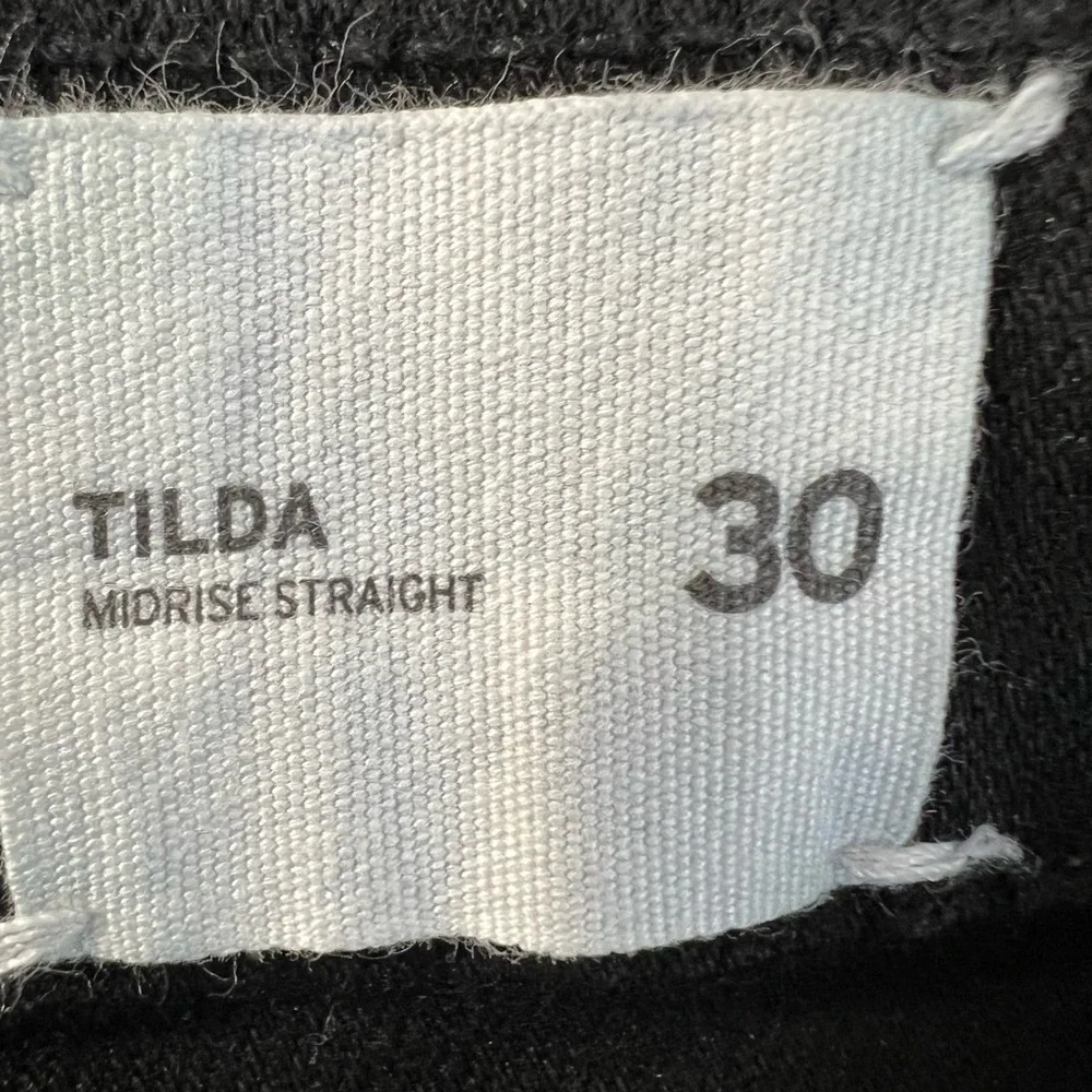 Hudson Jeans Tilda Jet Black Mid Rise Straight 5 Pocket Womens Size 30 X 35 Tall